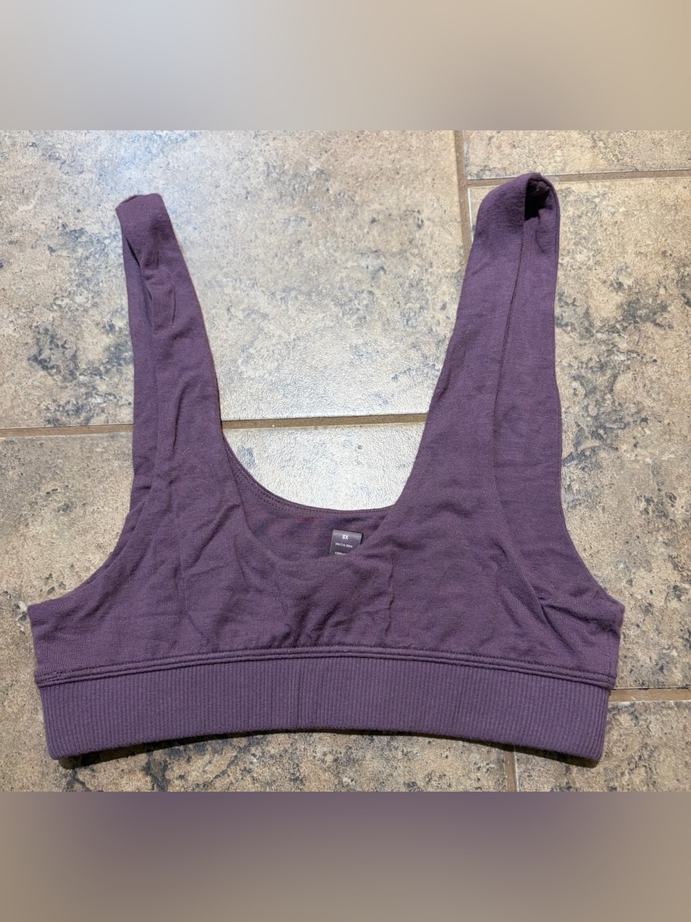 SKIMS Plum scoop neck bralette in size XS - Picture 2 of 3
